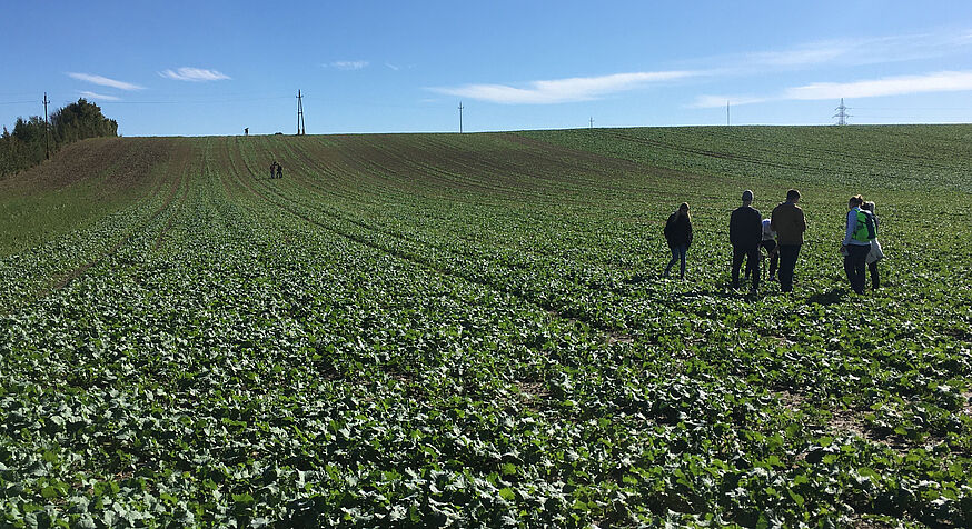 Soil sampling for a catena along a slope sequence (c) Pamela Baur/University of Vienna